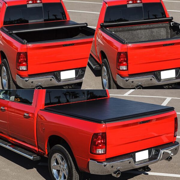 DNA Motoring TTC-RU-051 Pickup Truck Bed Top Roll-Up Vinyl Soft Tonneau Cover Compatible with 1995-2004 Tacoma 6Ft Fleetside / Styleside Bed - Image 6