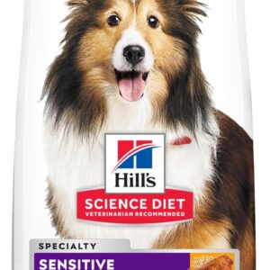 Hill's Science Diet Sensitive Stomach & Skin, Adult 1-6, Stomach & Skin Sensitivity Support, Dry Dog Food, Chicken Recipe, 4 lb Bag