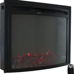 Sunnydaze Cozy Warmth 30-Inch Indoor Electric Fireplace Insert - 9 Color Options for Flames/Logbed