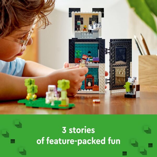 LEGO Minecraft The Panda Haven, Movable Toy House with Baby Pandas Animal Figures, Gaming Toys for Kids, Gift Idea for Boys and Girls Ages 8 Plus, 21245 - Image 3