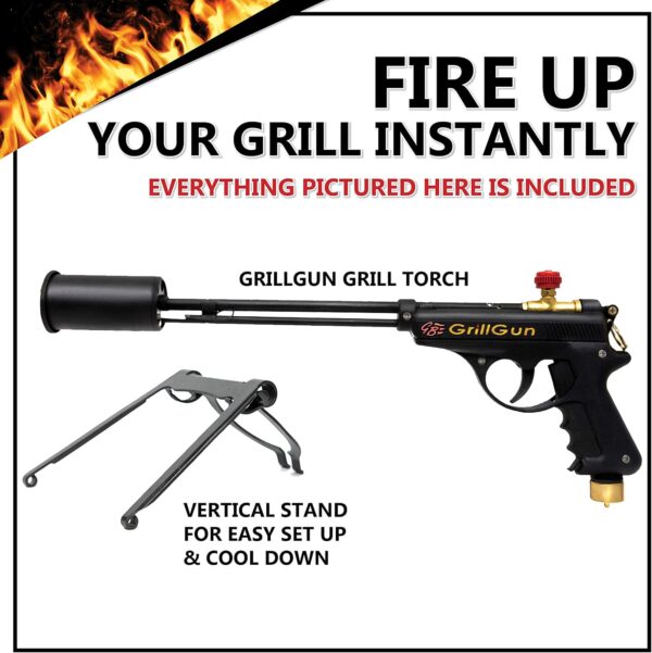 GRILLBLAZER GrillGun Basic Grill Torch & Lighter - Charcoal and Wood Starter - Professional Grilling and BBQ Handheld Blowtorch for Chefs, Men and Women Who Want to have the Best Tool for the Job - Image 4