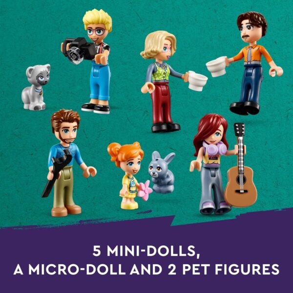 LEGO Friends Olly and Paisley's Family Houses Toy for Kids with 5 Mini-Doll Figures for Creative Play, Two-Story Home with Treehouse Toy, Dollhouse Toy Gift Idea for Girls and Boys Ages 7+, 42620 - Image 4