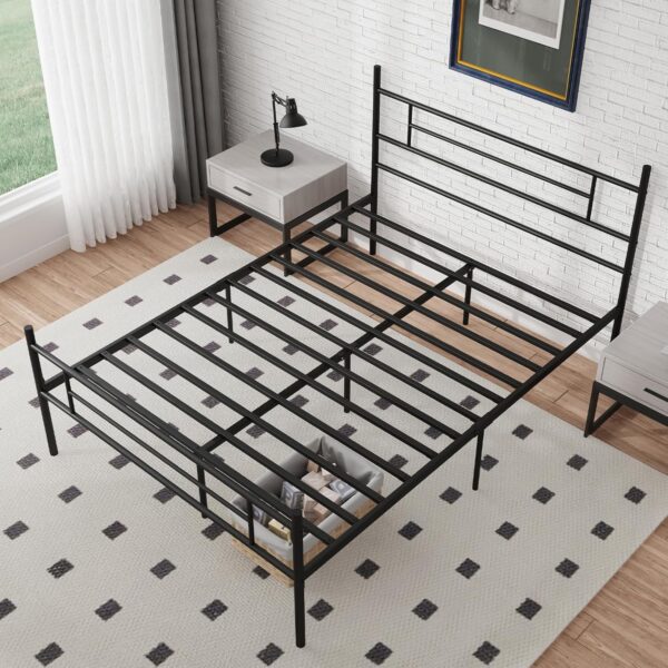 Novilla Queen Size Bed Frame with Headboard and Footboard, 14 Inch Metal Platform Bed Frame, Under Bed Storage, Strong Metal Slats Support, Mattress Foundation No Box Spring Needed - Image 6