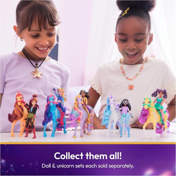 Unicorn Academy, Valentina & Cinder Set with 2 Riding Accessories & Hair Styling Tool, Dolls & Unicorn Toys for Girls Ages 4 and up - Image 6