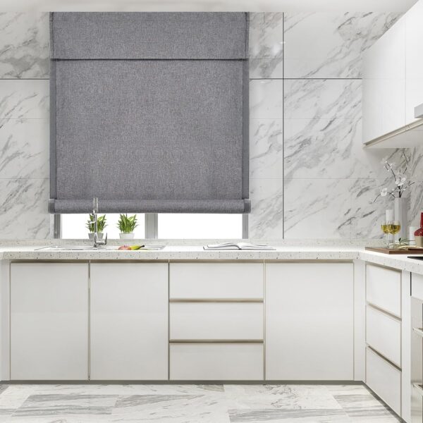 WdFour Triple Layers,UV Protect, 100% Light Block, Multi-use, no Noise, Easy Installed Door Curtains, Adjustable Roller Shade, Window Blind, for Office, Wards and Home(24Wx38L,Dark Gray,1 Piece) - Image 7