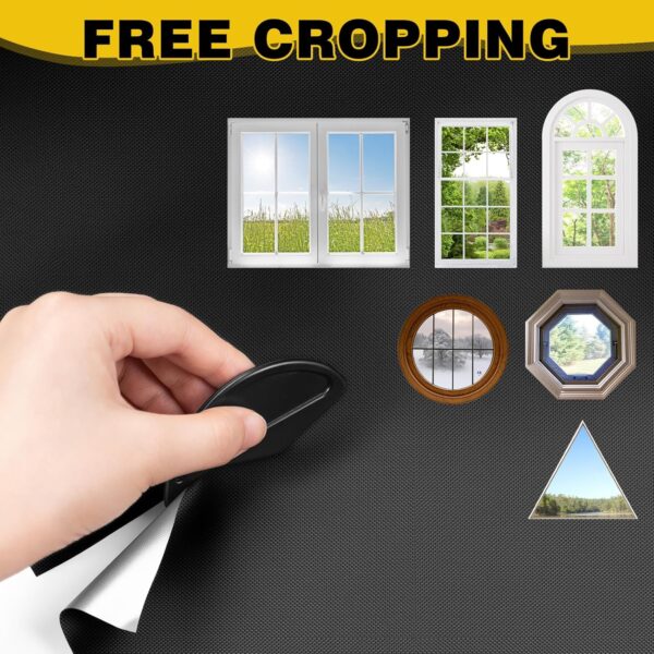 Lzerking Blackout Curtains 100% Blackout Window Cover 118" x 57" Portable Black Curtains Blackout Blinds for Bedroom,Travel,Office,Camp - Image 5