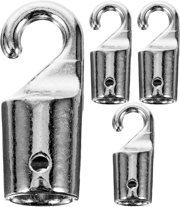 Angoily 4pcs Wand Hook Vertical Blinds Replacement Parts Wand tip Hook for Blinds Blind Parts Blind Hook Replacement Blind Wand Replacements Curtain Hooks for Drapes Connector Metal Mini - Image 7