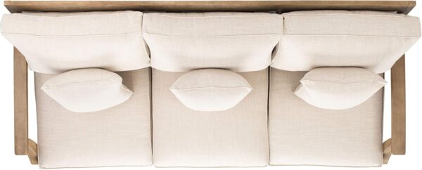 Safavieh CPT1013A Couture Martinique Natural and White Wood Outdoor Patio Sofa - Image 6