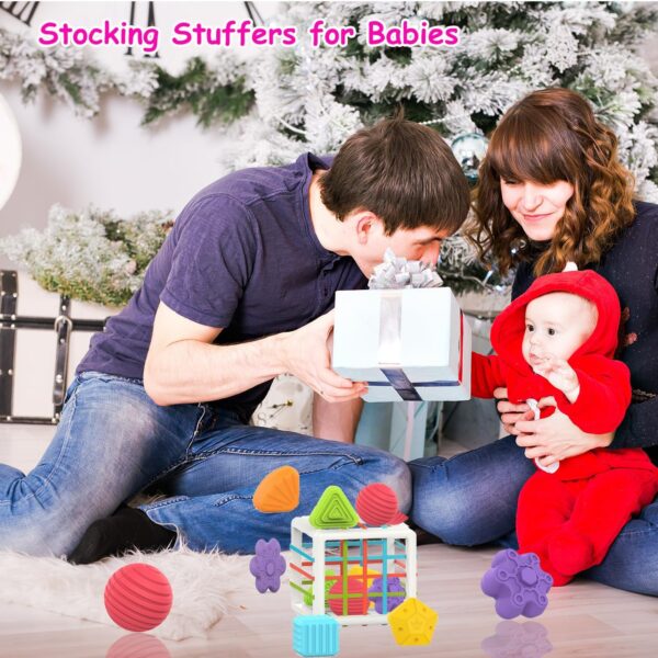 MINGKIDS Montessori Toys for 1 Year Old, Toy 6 Pc Multi Sensory Shape, Toddler Developmental Learning Toys Birthday Gifts, Baby Toys 12 Month - Image 5