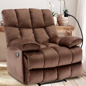 Oversized Recliner Chair, Big Mans Recliner Chairs for Adults 400LBS, Wide Recliners for Tall Man, Large Recliner Chair for Living Room, Brown