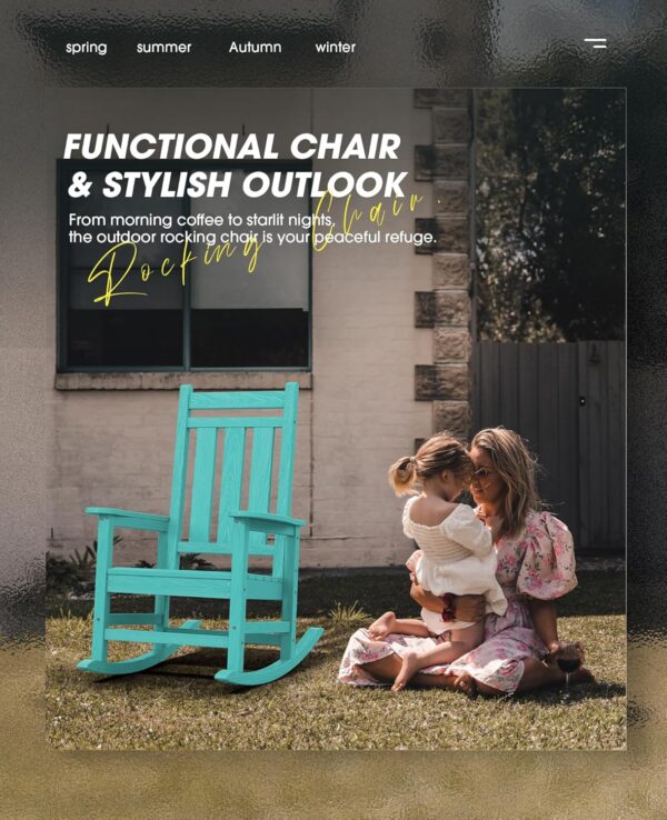 KINGYES Outdoor Patio Rocking Chair, Aruba - Image 7