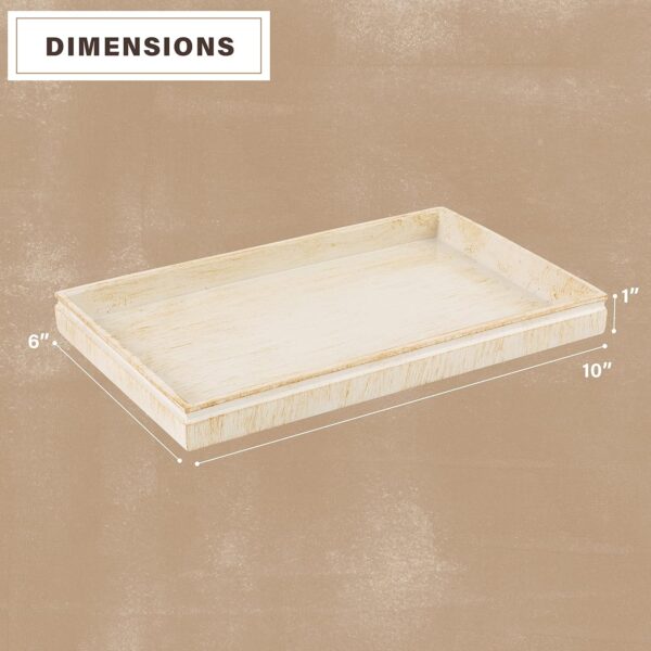 Rustic Luxe Decorative Coffee Table Tray - Decor Tray for Elegant Rustic Home Decor Works as a Perfume and Bathroom Counter Organizer, Ottoman Tray, or Table Centerpieces for Dining Room 10"Lx6"Wx1"H - Image 5