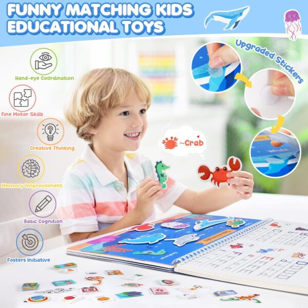 Busy Book for Toddlers 1-3 - Preschool Learning Activities 36 Themes Learning Resources Coloring Books, Travel Toys for Road Trip Car, Montessori Autism Sensory Toys Christmas Birthdays Gifts for Kids - Image 6