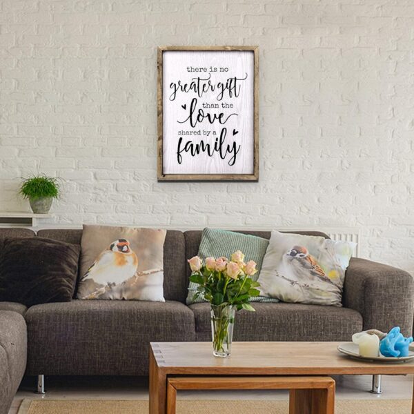 TERESA'S COLLECTIONS Family Wall Decor,Wooden Wall Art Decor,Rustic Farmhouse Home Sign for Home Decor,Hanging Love Sign for Living Room,kitchen,Dining Room,Entryway Bathroom Mother Day Gift 16x12'' - Image 8