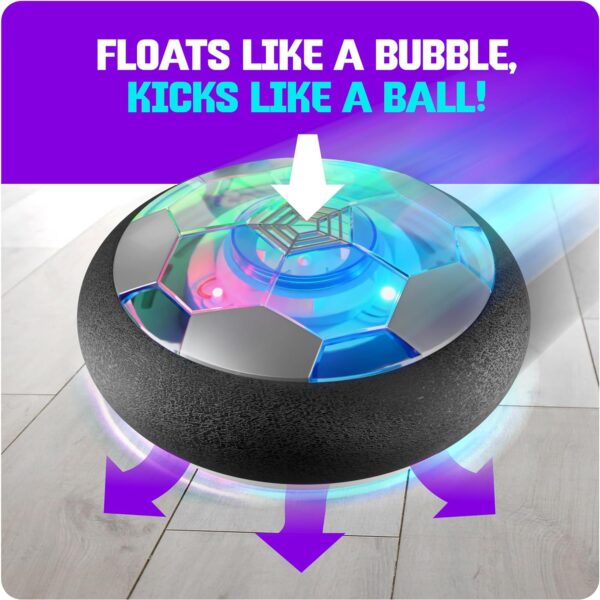 Hover Soccer Ball for Kids - Boy Birthday Gifts - Indoor Toy Games Gift for Boys Age 6, 7, 8, 9, 10, 11, 12 Year Old - Light-Up Toys Game for Kid - 6-8, 8-12 - Gifts for 8 Year Old Boy - Image 2