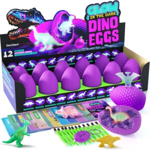 Glow in The Dark Dino Eggs Dig Kit for Kids - Dinosaur Egg Digging Toys for Boys & Girls Ages 8 Year Old Boy Toddler Gifts - Birthday Party Gift Ideas - Excavation Science Activities