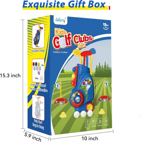Liberry Toddler Golf Set, Upgraded Kids Golf Cart with Unique Shoulder Strap Design, Indoor and Outdoor Golf Toys for Boys and Girls Aged 1-5 Years Old - Image 6