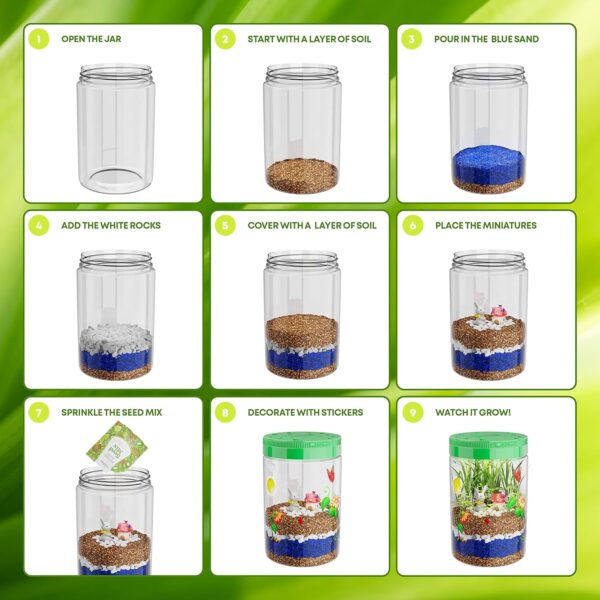 Light-Up Terrarium Kit for Kids - STEM Science Kits - Gifts for Kids - Educational DIY Kids Toys for Boys & Girls - Crafts Projects Ideas for Ages 6 7 8-12 Year Old Age - Image 5