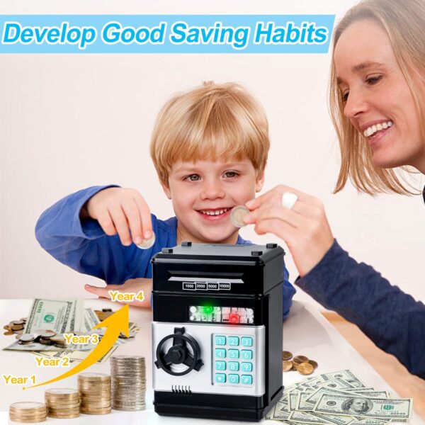 Refasy Piggy Bank Cash Coin Can ATM Bank Electronic Coin Money Bank for Kids-Hot Gift - Image 2