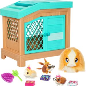 Little Live Pets - Mama Surprise | Soft, Interactive Guinea Pig and her Hutch, and her 3 Babies. 20+ Sounds & Reactions. for Kids Ages 4+, Multicolor, 7.8 x 11.93 x 11.38 inches