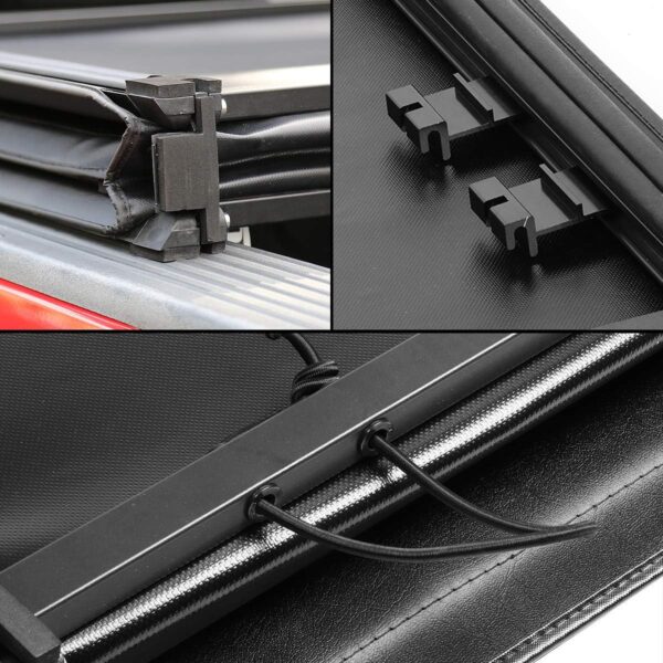 DNA MOTORING Truck Bed Soft Tri-Fold Adjustable Tonneau Cover Compatible with 07-21 Tundra 6.5' Bed, TTC-TRISOFT-053 - Image 6