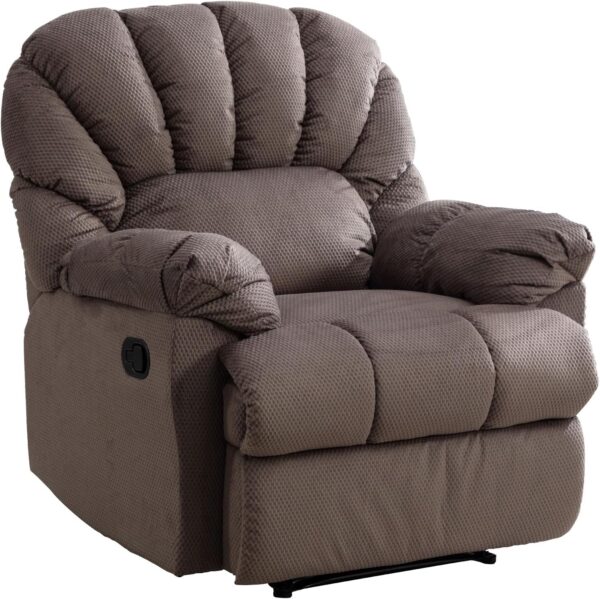 ANJ Manual Recliner Chair, Overstuffed Recliner with Soft Cushion and Wide Back, Comfy Padded Reclining Single Sofa for Living Room - Image 6