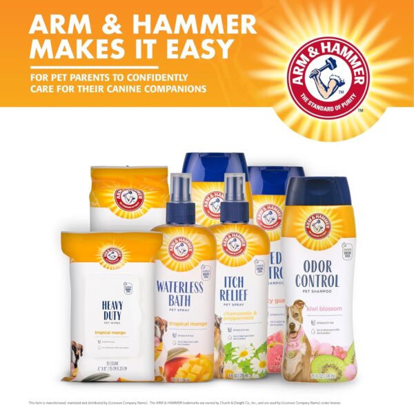 Arm & Hammer for Pets Super Deodorizing Shampoo for Dogs | Best Odor Eliminating Dog Shampoo | Great for All Dogs & Puppies, Fresh Kiwi Blossom Scent, 20 oz, 2-Pack - Image 7
