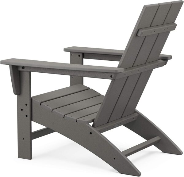 Polywood AD420BL Modern Adirondack Chair, Black - Image 6