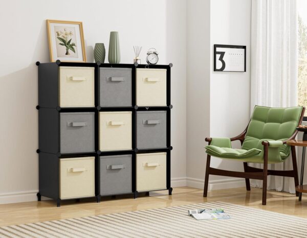 HOMIDEC Closet Organizer, 9-Cube Closet Organizers and Storage, Portable Closet Storage Shelves,Closet Organizer Storage Shelves, Clothes Storage Organizer for Garment Racks, Closet, Wardrobe - Image 5