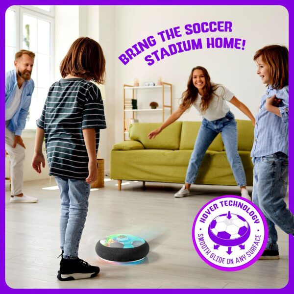 Hover Soccer Ball for Kids - Boy Birthday Gifts - Indoor Toy Games Gift for Boys Age 6, 7, 8, 9, 10, 11, 12 Year Old - Light-Up Toys Game for Kid - 6-8, 8-12 - Gifts for 8 Year Old Boy - Image 6