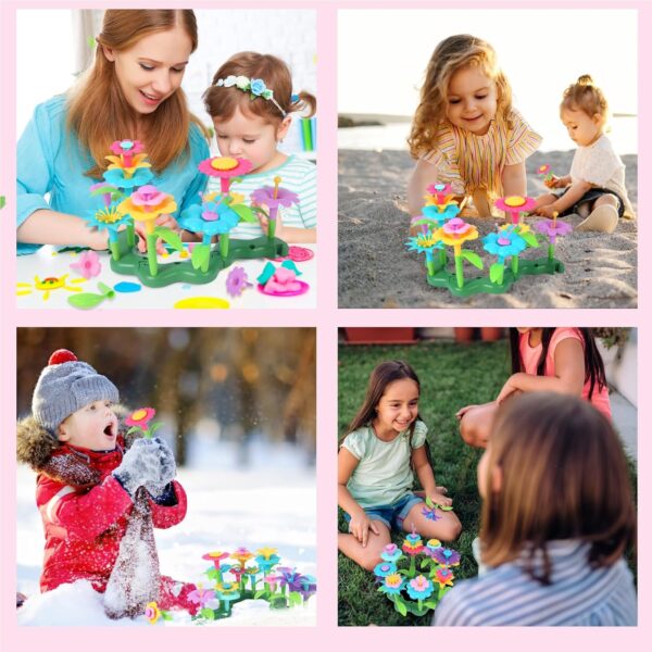 YEVIOR Gifts Toys for Girls Flower Garden Building for Kids Age 3, 4, 5, 6, 7 Year Old,Toys Gifts for Toddlers Play Set Educational STEM Toy for Kids Birthday Gift Ideas, Christmas Toys Gift - Image 3