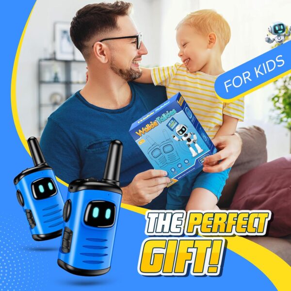 Kids Walkie Talkies Toys for Boys: comedyfun Mini Robots Walkies Talkies 2 Pack Halloween Christmas Birthday Gifts for 3 4 5 6-8 Year Old Boys Toys for 4 5 6 7 8-10 Year Old Camping Outdoor Games - Image 5
