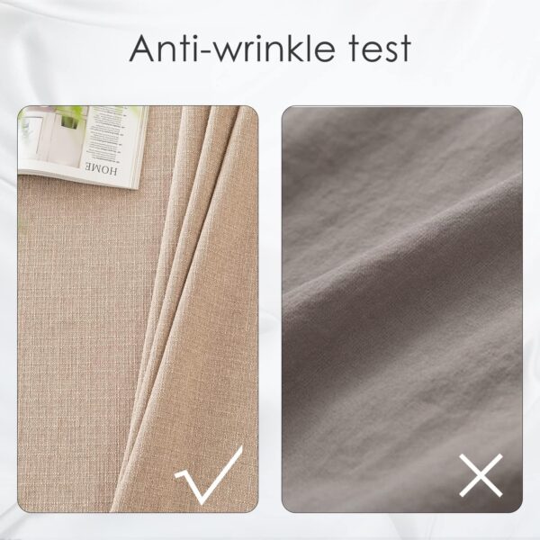 BALCONY & FALCON Rectangle Tablecloth Washable Wrinkle Resistant and Water Proof Table Cloth Decorative Linen Fabric Tablecloths for Dining Parties Kitchen Wedding and Outdoor Use (Beige, 55x70) - Image 4