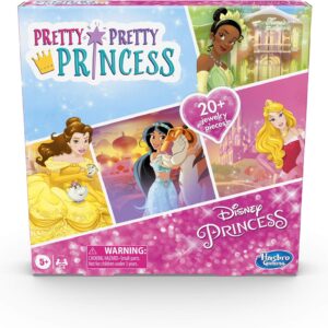 Hasbro Gaming Pretty Pretty Princess: Edition Board Game Featuring Disney Princesses, Jewelry Dress-Up Game for Kids Ages 5 and Up, for 2-4 Players