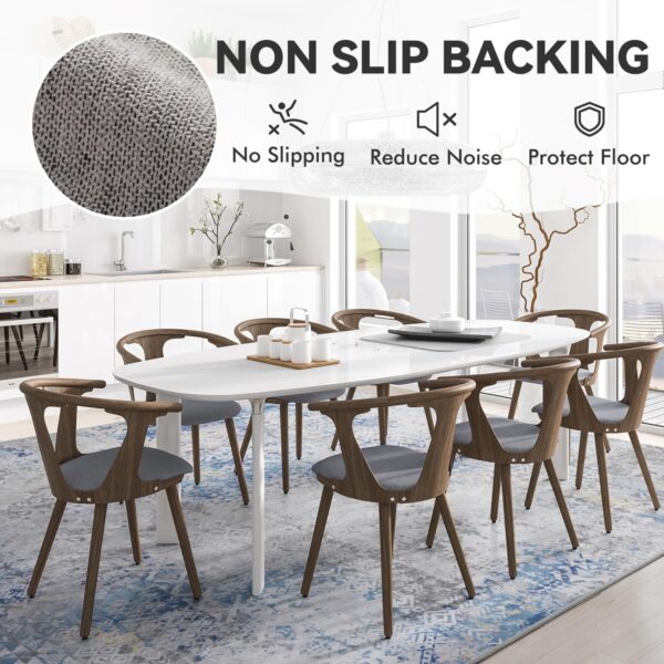 Boho Area Rugs for Living Room 5x7 Rug-Carpet for Bedroom Living Room Rug Dining Room Nursery Rug Machine Washable Area Rug Water Repellent Non Slip Rug Modern Abstract Rug Blue Grey - Image 4