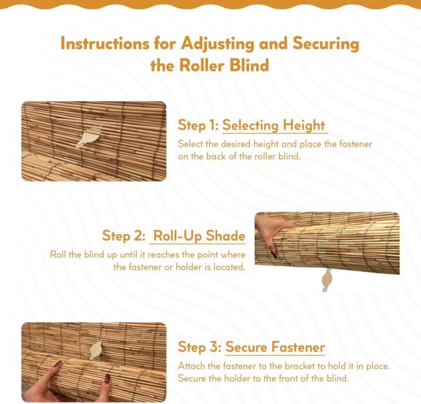 Radiance Cordless Bamboo Blinds - Waterproof Roller Shades for Porch, Patio & Interior Windows - Roll-up Bamboo Shades for Inside Mount - Indoor & Outdoor Privacy Screen, Cocoa, 72"W x 72"L - 3370772E - Image 7