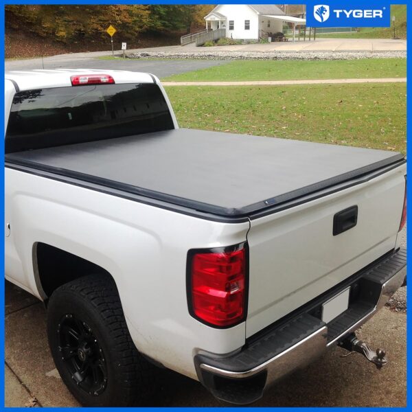 Tyger Auto T3 Soft Tri-Fold Truck Bed Tonneau Cover Compatible with 2014-2018 Chevy Silverado / GMC Sierra 1500; 2015-2019 2500HD 3500HD; 2019 LD/Limited Only | Fleetside 6'6" Bed (78") | TG-BC3C1007 - Image 3