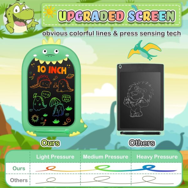 Toddler Toys Age 1-2,10IN Drawing Tablet Doodle Board LCD Writing Tablet for Kids,Learning Toys for 1 2 3 4 5 6 7 8 Year Old Boys Girls Christmas Birthday Gifts,Travel Games Dinosaur Toys for Boys 4-6 - Image 7