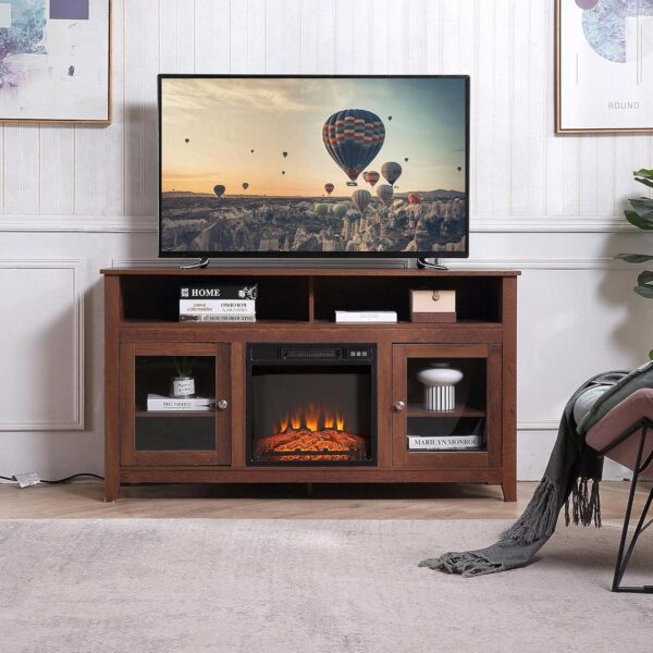18" Electric Fireplace Insert, Electric Fireplace Heater for TV Stand Indoor Electric Stove with Remote Control, Adjustable Log Flame, 1400W(US in Stock) - Image 6
