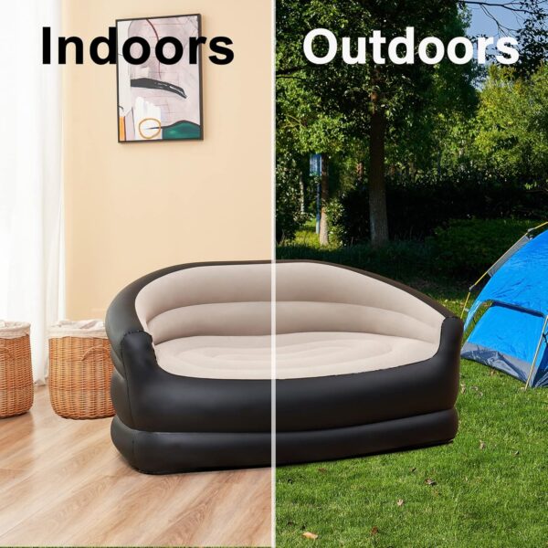 DIMAR GARDEN Inflatable Couch Outdoor Air Sofa,Blow Up Couches for Camping, Double Size - Image 5