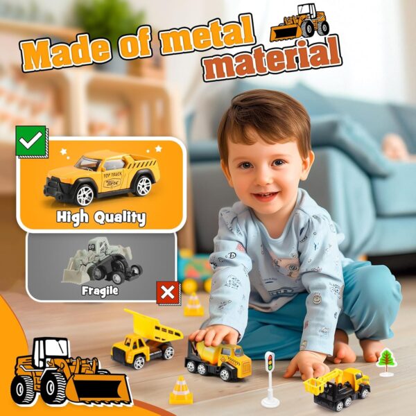 Toys for 3-8 Year Old Boys Girls, Alloy Cars Construction Toys, Alloy Construction Engineering Vehicle Toy Sets, Toys for Ages 3-8 Toys for Ages 2-4 Toys for Ages 5-7 - Image 4