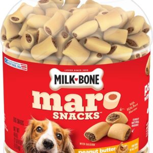 Milk-Bone MaroSnacks Dog Treats, Peanut Butter, 40 Ounce with Real Bone Marrow and Calcium