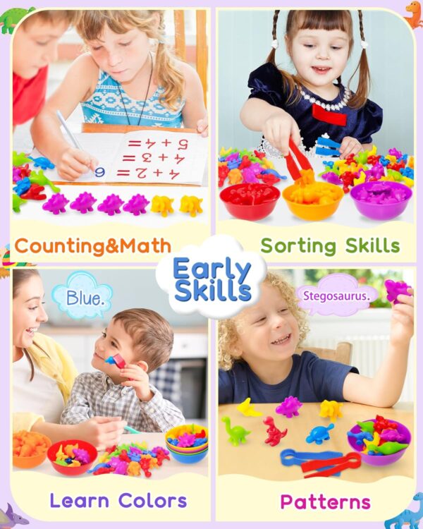 Yetonamr Counting Dinosaurs Montessori Toys for 3 4 5 Years Old Boys Girls, Toddler Preschool Learning Activities Toys for Kids Ages 2-4, 3-5, 4-8, Birthday Gifts Sensory Toys - Image 3