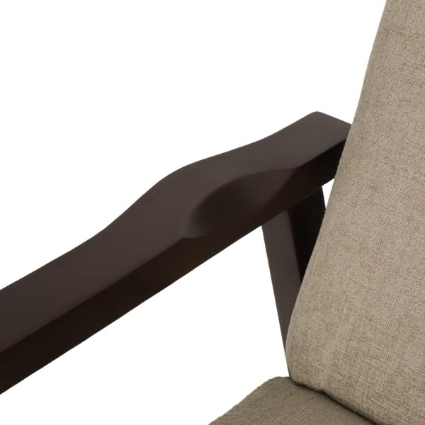 Merax Wide Wood Hand Manual Club Recliner, Adjustable Chaise Chair Fabric Single Lie Sofa for Living Room, Bedroom, Office, Lounges, 35" D x 24.75" W x 37.75" H, Sand - Image 5