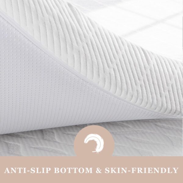 BedStory 3 Inch Firm Mattress Topper Queen Size, Extra Firm Memory Foam Bed Topper for Pain Relief, Cooling Gel Infused High-Density Mattress Pad, Skin-Friendly Non-Slip Cover, CertiPUR-US Certified - Image 6
