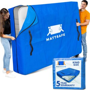 Nordic Elk Mattress Bags for Moving & Storage (King Size) - Mattress Cover for Moving - Heavy Duty, 8 Handles and Strong Zipper Closure - Mattress Storage Bag - Moving Supplies & Moving Bags