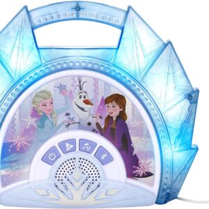 eKids Disney Frozen Karaoke Microphone with Bluetooth Speaker for Fans of Disney Toys, Kids Karaoke Machine with Built in Music