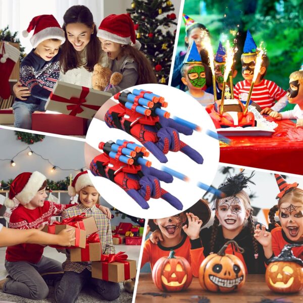 Web Shooters Toy for Kids 2 Pack, Toy for 3 4 5 6 7 8 Year Old Boy, Web Slinger Boy Toys with Spider Glove Launcher, Toys for Boys 4-6, Birthday Gifts for Boys 6-8 - Image 7