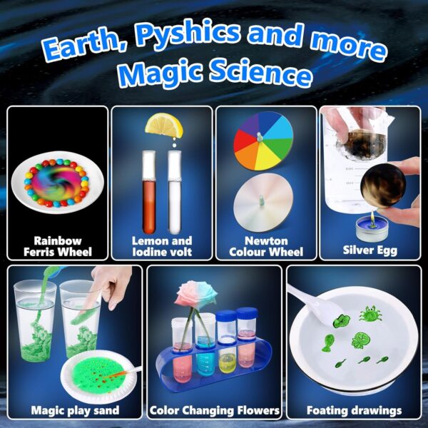 UNGLINGA 250+ Science Experiments Kits for Kids, Boys Girls Toys Birthday Gifts Ideas, Chemistry Set, STEM Activities Educational Project, Volcano and More Scientist Kit - Image 5