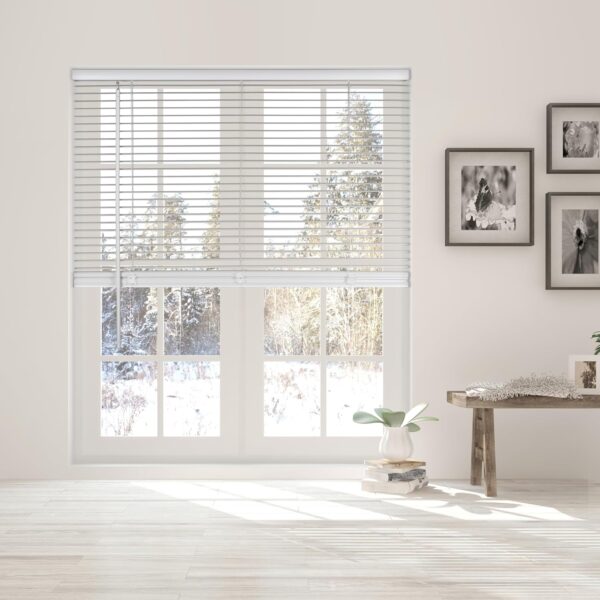 Calyx Interiors 1” Cordless Vinyl Mini Blinds, White, 36 Inch Width, 48 Inch Length - Image 2